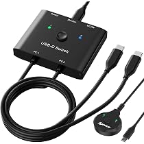 Switch USB 3.0 Bidirezionale 2-in-1 / 1-in-2 - Condividi Tastiera, Mouse E Stampante Tra 2 PC, Plug And Play, 5 Gbps
