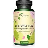 Griffonia 5-HTP Vegavero® | con Ashwagandha KSM-66® e Rhodiola Rosea | 20% 5HTP (5-idrossitriptofano) | Integratore Precursor