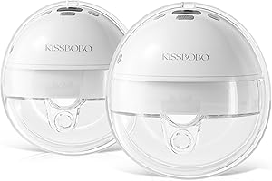 KISSBOBO Sacaleches electricos doble,19 niveles 4 modos,320mmHg fuerte potencia de succión sacaleches manos libres,indoloro saca leche materna electrico(Blanco 2 Piezas)