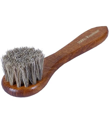 DOJA Barcelona Spazzola Per Pulizia Pelle E Tappezzeria – Setole Naturali Cinesi, Manico In Legno Di Faggio, Per Auto, Mobili E Scarpe - 3
