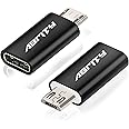 New USB C Female to Micro USB Male Adapter (2Pack), Micro USB Adaptor, Micro USB to USB C Adapter fast charger Power cable plug strip extender for Nexus Nokia LG Xbox PS Kindle Samsung Galaxy Devices