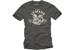 MAKAYA Vintage Tee Shirt Motard - Le Mans - Moto Cadeau Homme Original