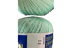 LA MERCERIA ONLINE Cotone Per Uncinetto Numero N° 5-100 Grammi Filo Di Scozia( Sono 282 Mt.) Tinta Unita E Per Altre Quantità Contattatemi (Verde Acqua 14)