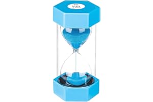 SuLiao Clessidra 45 minuti blu, set timer per orologio uova, vetro colorato, timer di sabbia per bambini, per la scuola, i bambini, per lavarsi i denti, Kita, ufficio, casa, decorazione, giochi, aula,