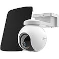 EZVIZ EB8 4G LTE 2K Wireless Outdoor Camera Kit with Solar Panel Type C on 10400mAh Battery, Auto Tracking, Person Detection, Night Vision, Color Vision, Two-Way Audio, Built-in GPS
