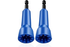 HAYAGIVE 2Pcs Wire Twister Tool, Wire Twisting Spinner, Wire Nut Driver with 1/4" Chuck, Wire Connector Socket, Wire Cap Nut Twister for Wire and Man Drill (Blue)