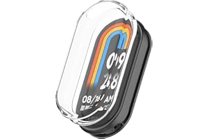 GENERIC Case Compatible with Xiaomi Smart Band 10 with Screen Protector, Flexible TPU Shockproof Scratch Proof Cover Case for Xiaomi Mi Band 10 smartwatch (Clear)