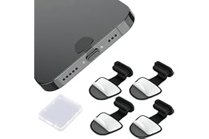 BIVOFU 4er Set Handy Staubstecker, Kompatibel mit der Lighting-Schnittstelle, Hochwertige Silikon Staubstopper, Verhindert Verlust und Staub, Einfache Installation, Schwarz