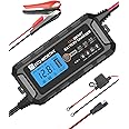ECO-WORTHY 12V 5A Lithium LiFePO4 Battery Charger (UK Plug) Automatic Smart and Maintainer with LCD Display for Lead Acid and Lithium (LiFePO4) Battery Scooter