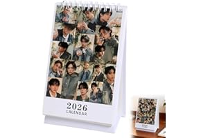 SUJEBKC Stray Kids Calendrier De Bureau 2026 Pour Décoration Bureau K-Pop Calendrier Photo « Stay » Calendrier De Soutien Pour Les Fans,Agenda Stray Kids(Sk2)