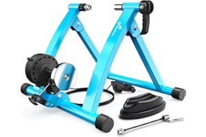 Sportneer Support d'entraînement à roulettes magnétique pour vélo de 26 à 28" et 700 C - Avec 6 niveaux de résistance pour l'intérieur - Avec réduction du bruit