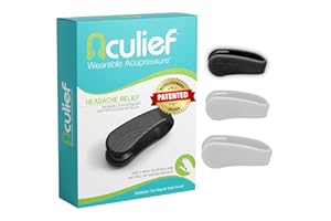 Aculief - Award Winning Natural Headache, Migraine, Tension Relief Wearable – Supporting Acupressure Relaxation, Stress Alleviation – Simple & Effective 2 Pack - (Black, X-Small/Kids)
