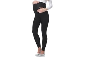 Be Mammy Lange Umstandsleggings aus Viskose Leggings Blickdicht Damen, Maternity Clothing, Ideal für die Schwangerschaft BE-02