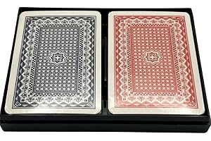 Poker Size Plastic Playing Cards Twin Pack – 2 Decks (108 Cards) | Waterproof & Durable Standard Index Casino-Grade Decks for Card Games & Poker Nights