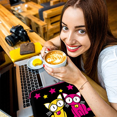 Kitty to Go LS144-17 Love Dreams Designer Schutzhülle für Laptops und Notebooks mit einer Bildschirmdiagonale von 43,9 cm (17,3 Zoll) pink-schwarz - 4