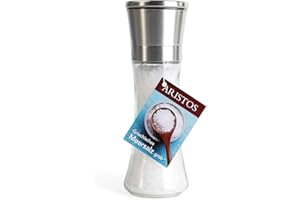 ‎ARISTOS Salzmühle mit 200 g Inhalt grobes Meersalz Natur - Keramikmahlwerk wiederauffüllbar | ARISTOS (Meersalz Natur)