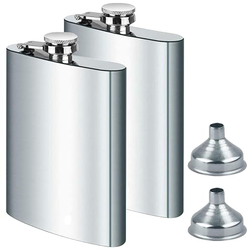 DealKits Flachmann 2er-Set 227 ml mit Trichter