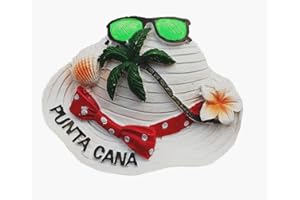 MUYU MAGNET Aimant de réfrigérateur souvenir 3D Dominicain Punta Cana, décoration de la maison et de la cuisine, autocollant magnétique, aimant de réfrigérateur Dominicain Punta Cana
