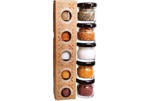 GLOSA MARINA - Sal Marina 5er Gourmet Salze Set No.1 - Meersalz aus Mallorca als ideales Gewürze Geschenkset Salzset (5x25g)