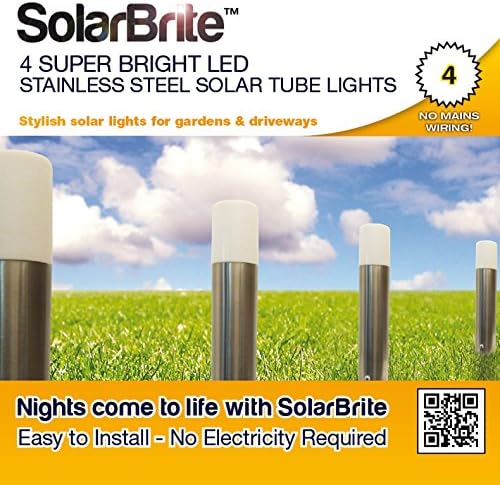 Solar Brite 4 Super Bright LED Stainless Steel Solar Tube Lights