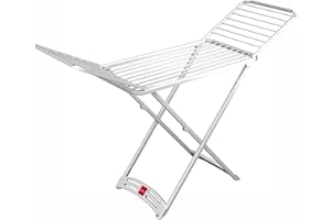 Vileda Solar Stendibiancheria a Cavalletto, in Resina, da Esterno con Ruote, 9.5 x 55 x 125.5 cm, Bianco