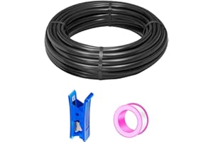 HAXIHA 12 Metri Tubo Pneumatico per Aria Compressa Nero, 8mm Diametro Esterno 5mm Diametro Interno,Attacco Rapido Tubo Aria, Adatto Per il di vari Utensili Pneumatici