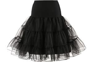 ZEELIY Jupon Années 50 Femme Fille, Jupon en Tulle Vintage Rockabilly Plissées Jupe Mini Courte Adulte Haute Taille Rétro Ballet Tutu de Danse pour Carnaval Festivités Party Cocktail