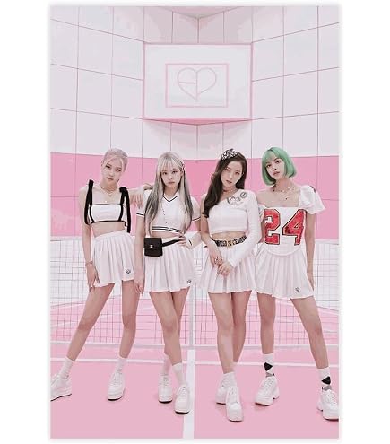 Poster Blackpink Sur Toile 30x45 Cm - Décoration Chambre, Salon - Motif Chanteurs Pop - Idée Cadeau Fan