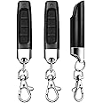 OSHIMA 3PCS Garage Door Opener Remote Universal Garage Door Wireless Remote 433Mhz Gate Remote Control Electric Opener Durable Wireless Cloning Key Fob Key Fob For Alarm Home And Store Security