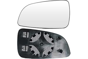 Convitex Wing Mirror Glass Left Side Heated Replacement for Vauxhall Astra H 2004-2009 Vauxhall Astra mk5 2004-2012 Car Buckle Passenger Near Side