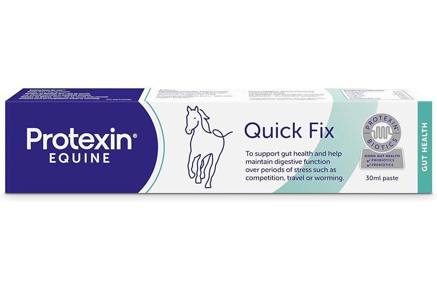 Protexin Equine Quick Fix for Horses & Ponies – Rapid Digestive Support Paste with Probiotics – Helps Settle Digestive Disturbances & Support Gut Flora – Peppermint Flavour – 30ml Syringe