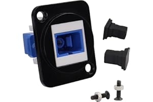 QIANRENON SC Fibre Panneau Montage Adaptateur Connecteur SC Fibre Femelle monomode Coupleur, XLR Panneau/D Panneau Montage, pour télécommunication réseaux, donnée Communication, Noir