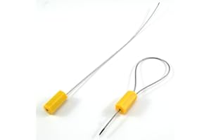 WUBAO(R) Pull Tite Cable Seal Adjustable Length Tamper Proof Lead Label Padlock Numbered Security Tie for Container Door Tank(50piece X Yellow)