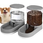 Automatic Feeder and Drinker Cats Dogs, 2 x 3.8L | Cat and Dog Food Dispenser, Dog Water Dispenser, for Small Large and Mediu