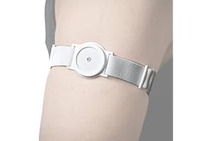 DiaBrothers Freestyle Libre 2 - Correa de fijación con correa ajustable para muñeca - Soporte: blanco - Pulsera: blanca - Talla: M (25-35 cm)