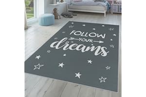 TT Home Tappeto Stanza Bambini Moderno, Colore:Grigio Scuro 2, Dimensione:160x230 cm