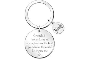 SMARGO Grandad Gifts Grandad Keyring from Grandchildren Christmas Birthday Keychain Gifts for Grandad