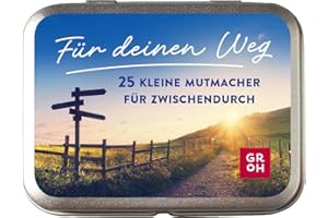Für deinen Weg: 25 kleine Mutmacher für zwischendurch | Kleines Geschenk für mehr Mut | Kärtchen mit Mut-Booster für einen neuen Lebensabschnitt | in hübscher Metalldose