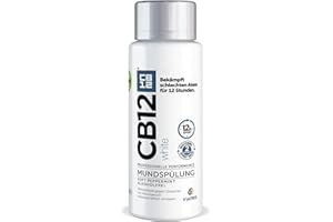 ‎CB12 CB12 White Mouthwash: Mouthwash for Whiter Teeth and Fresh Breath, with Zinc Acetate & Chlorhexidine, Mint Flavour, Alcohol-Free, 250 ml