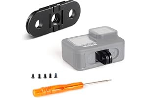 HSU Tripod Mount Adapter for GoPro, Folding Finger with 1/4 Connector Port for Hero 12/11/10/9/8 and GoPro Max