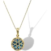MM Madam&Mademoiselle Women's Fashion Madame Mademoiselle Eye Beaded Evil Eye Silver Necklace, 925 Carat, Gold Plated
