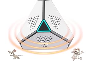 WARDBES Ultradźwięki dla szczurów, 2024 odstraszacz nietoperzy, ultradźwiękowy wiewiórka i karaluch, 360° ze światłem LED, ultradźwiękowy odstraszacz myszy Plug-in karaluchy przeciw szkodnikom do ogrodu