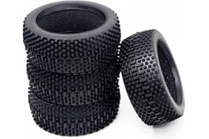 Flpeekash 4 PièCes 110Mm 1/8 RC Tout-Terrain Buggy Voiture Pneu en Caoutchouc pour HSP Redcat Losi HPI MP9 Hobao PièCes de Mise à Niveau