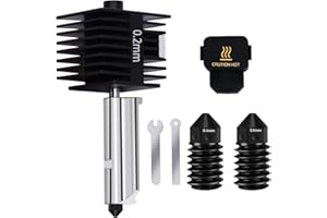 LANKEGU Upgrade Hotend Kit for Bambu Lab A1/A1 Mini, Hot End Assembly 0.2/0.4/0.6mm Hardened Steel Nozzle & Silicone Sock for Bambu Lab 3D Printer Part