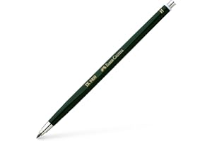 Faber-Castell 139411 TK 9400 - Portamine, tratto: 2 mm, durezza: H, colore fusto: Verde