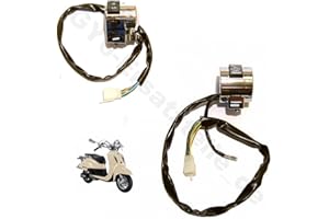 GY6-ERSATZTEILE_DE Switch Units R&L - Diameter 25 mm Handlebar for Benzhou Yiying YY50QT-21 - Fire 50 - Znen Retro Cruiser ZN50QT-E - Fosti 50 FT50QT-E and Identical China Retro Cruiser Scooter GY6