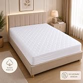 Bed Protector - Sheet - Single-Double - 100% Cotton - Quilted - Fitted (Bed Wrapping) Sheet (160x200)