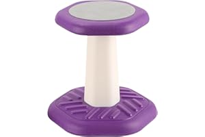 E-Solem Kids Wobble Stool, Flexible Elementary Classroom Seating, Improves Focus, Posture and Helps ADHD/ADD, Sensory Desk Chairs, Active Fidget Chairs, Wiggle Chair, Age 3-8, Purple