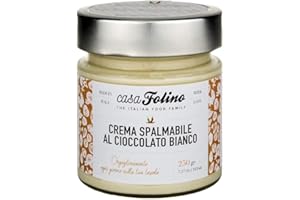 CASAFOLINO ChocoRotto - Crema Spalmabile al Cioccolato Bianco 220gr Senza Glutine Senza Conservanti Crema Spalmabile Nutella Bianca
