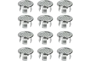 EIHI 12 Piezas Anillos de Desbordamiento, Anillos de Tapón de Desbordamiento para Fregadero, Tapa Redonda de Anillo de Desbordamiento para Fregadero, Tapa Decorativa para Agujero